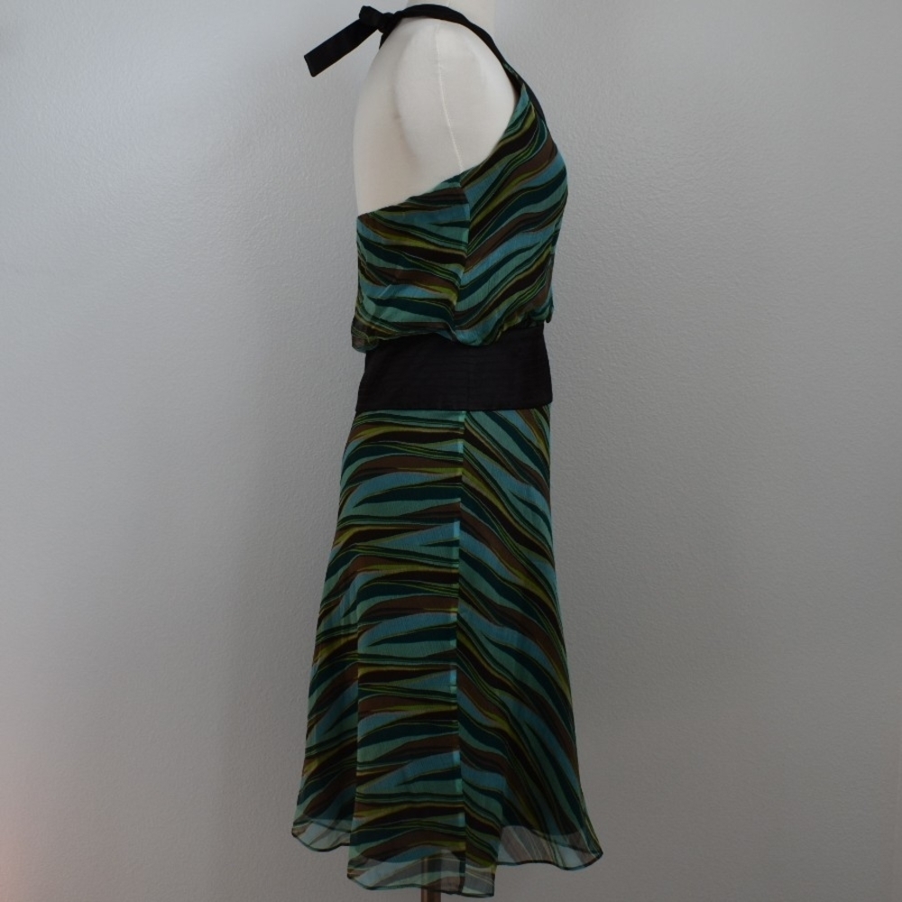 Laundry By Shelli Segal Y2K Silk Halter Dress - Picture 4 of 7